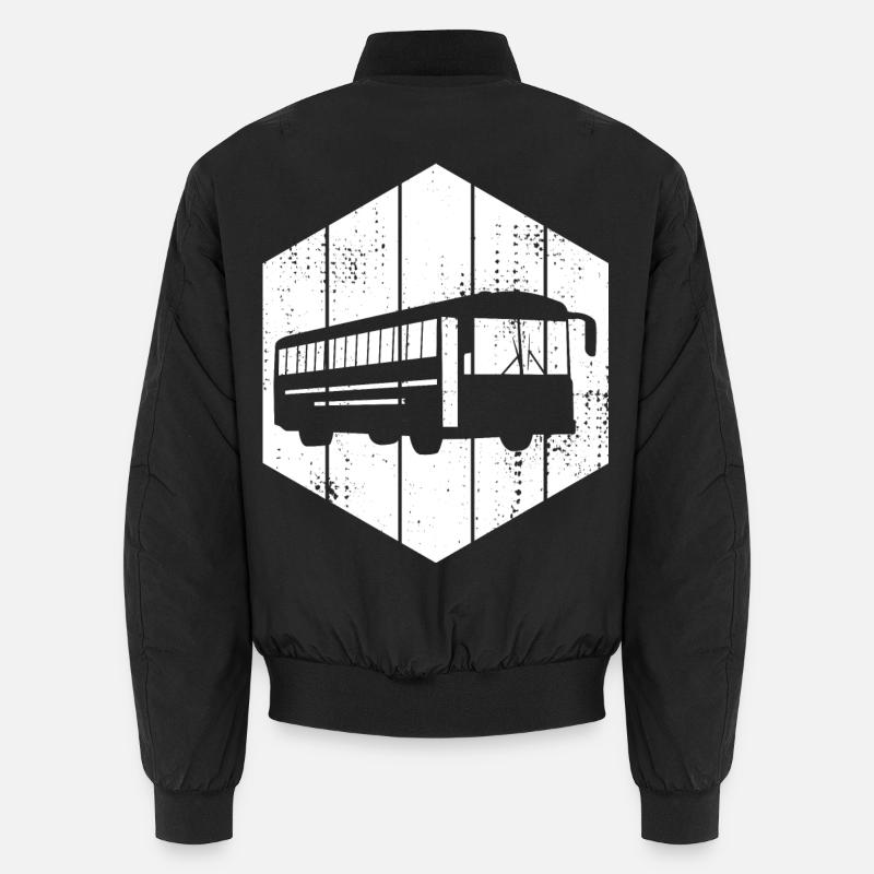 Bus Zeichnung Unisex Bomberjacke