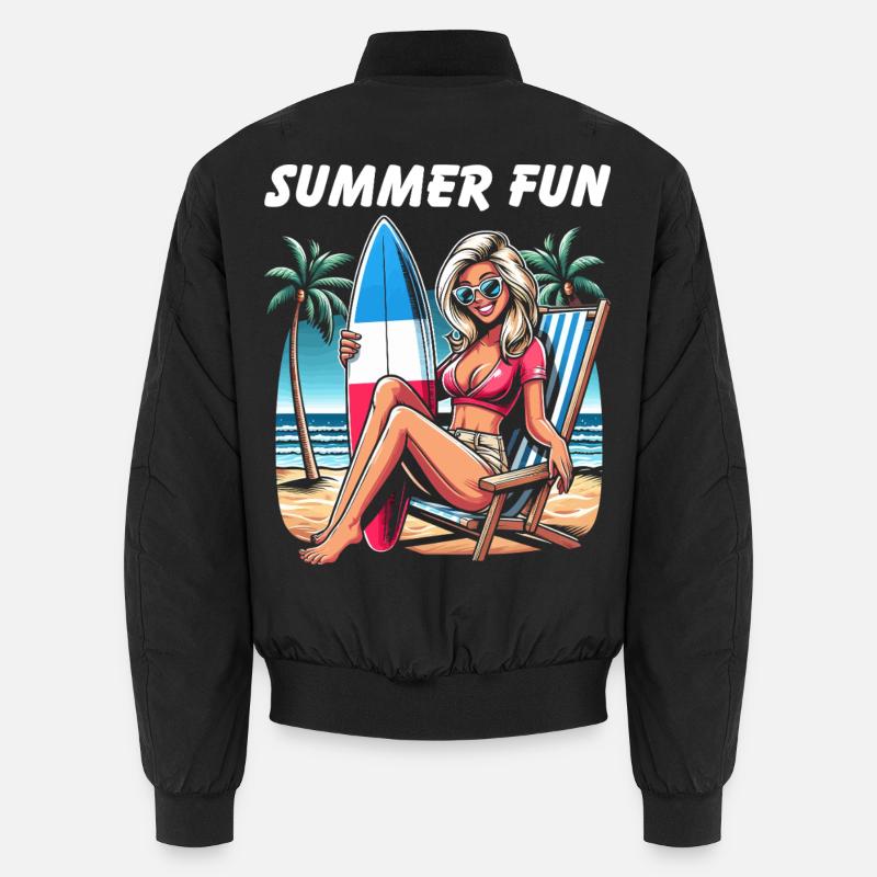 Summer Beach Haute Couture Unisex Bomber Jacket