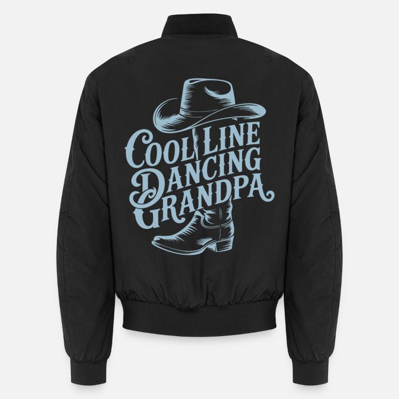 Cool Line Dancing Grandpa Unisex Bomberjacke
