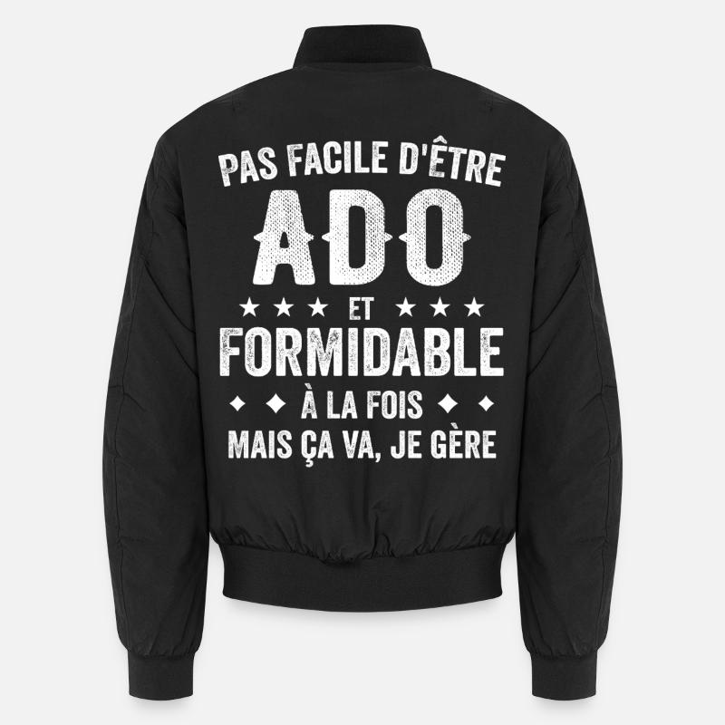 Ado Formidable - Bomber unisexe - noir