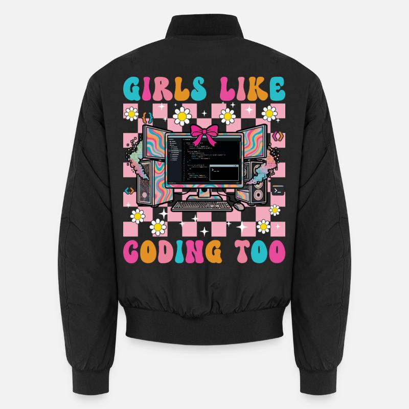 Les filles aiment aussi coder pour les femmes, les filles. Bomber unisexe