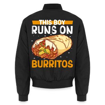 Männer lieben Burritos - Unisex Bomberjacke - Schwarz - Hinten - AI Model Male 185 light (185cm)