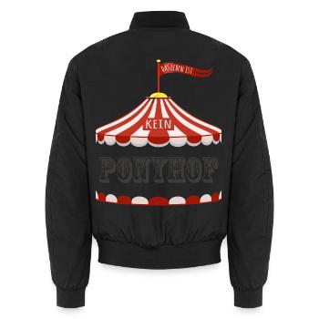 Das Leben ist kein Ponyhof - Unisex Bomberjacke - Schwarz - Hinten - AI Model Male 185 light (185cm)