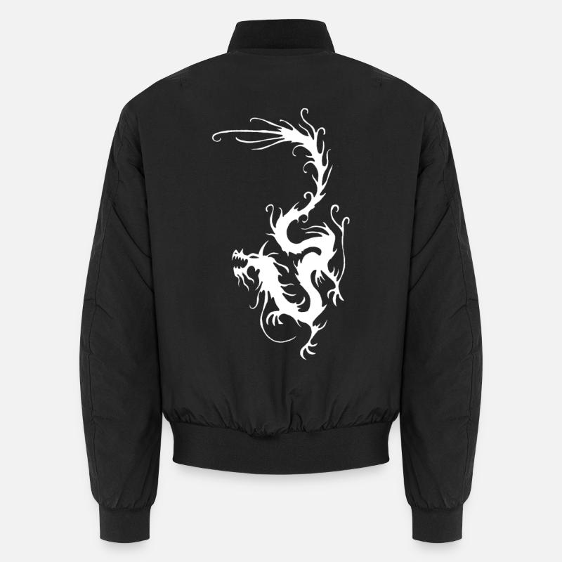 Weißer Rauch Drache Unisex Bomberjacke