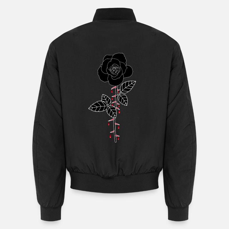 Bloody Rose - Unisex Bomber Jacket - black