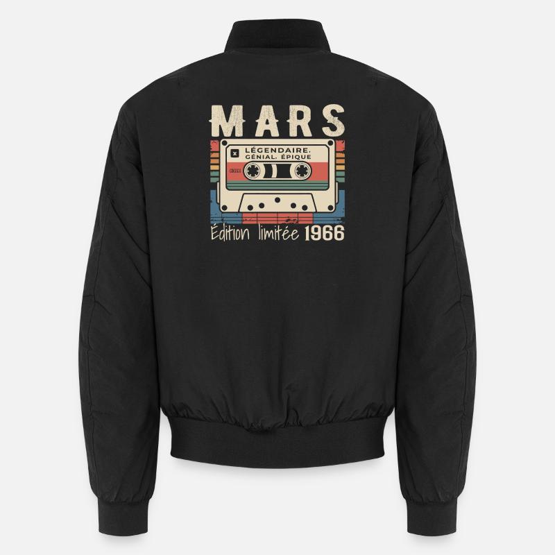 Geburtstag 1966 März 1966 geboren im März 1966 Unisex Bomberjacke