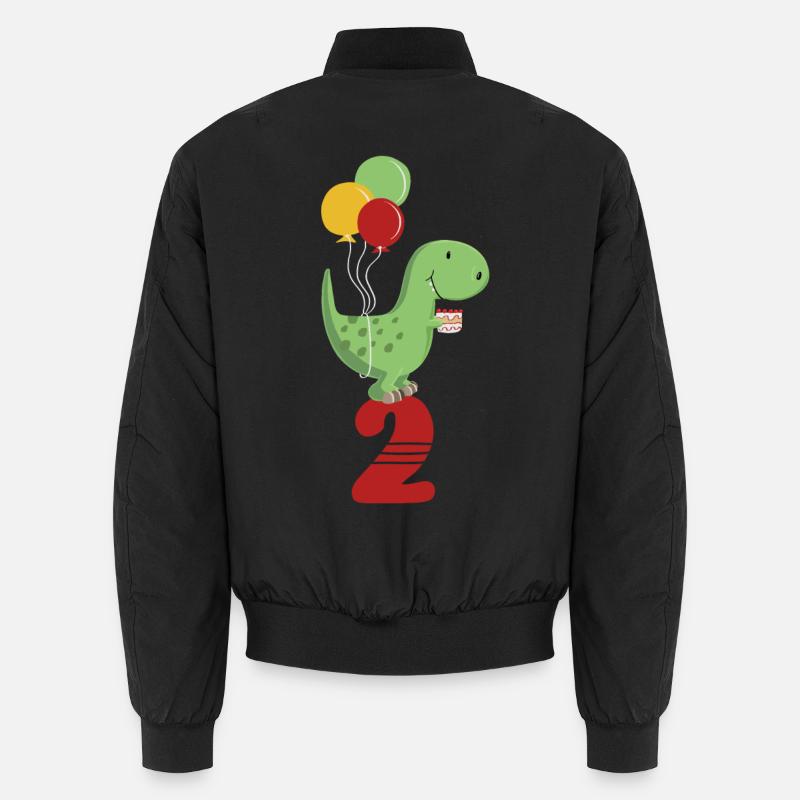 Zweiter Geburtstag Junge T Rex Dinosaurier Unisex Bomberjacke