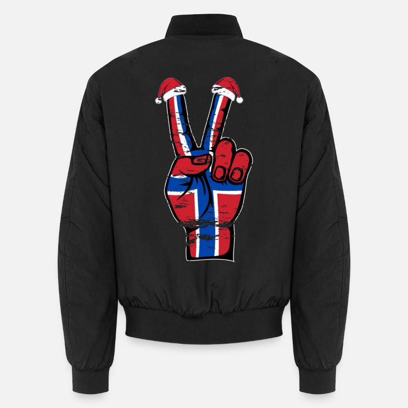 Drapeau de la Norvège Noël Symbole de la paix utilisé Bomber unisexe
