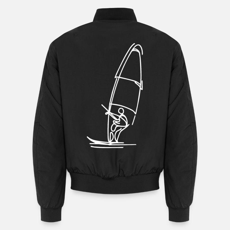 Windsurfing Sketch Unisex Bomber Jacket