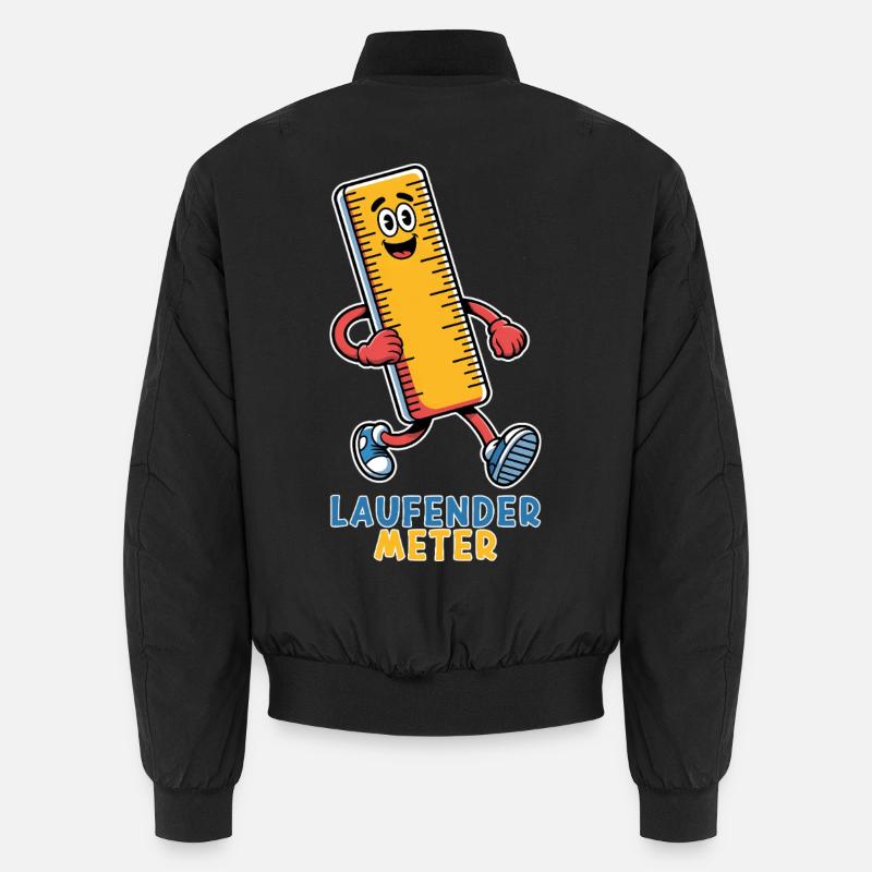 Laufender Meter klein lustig Zwerg Spitzname - Unisex Bomberjacke - Schwarz