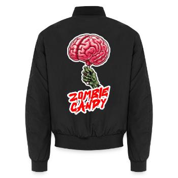 Zombie Brain Halloween - Unisex Bomberjacke - Schwarz - Hinten - AI Model Male 185 light (185cm)