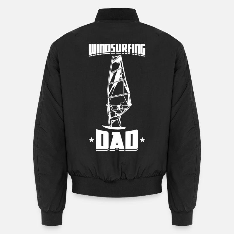 Windsurfer Dad - Unisex Bomber Jacket - black