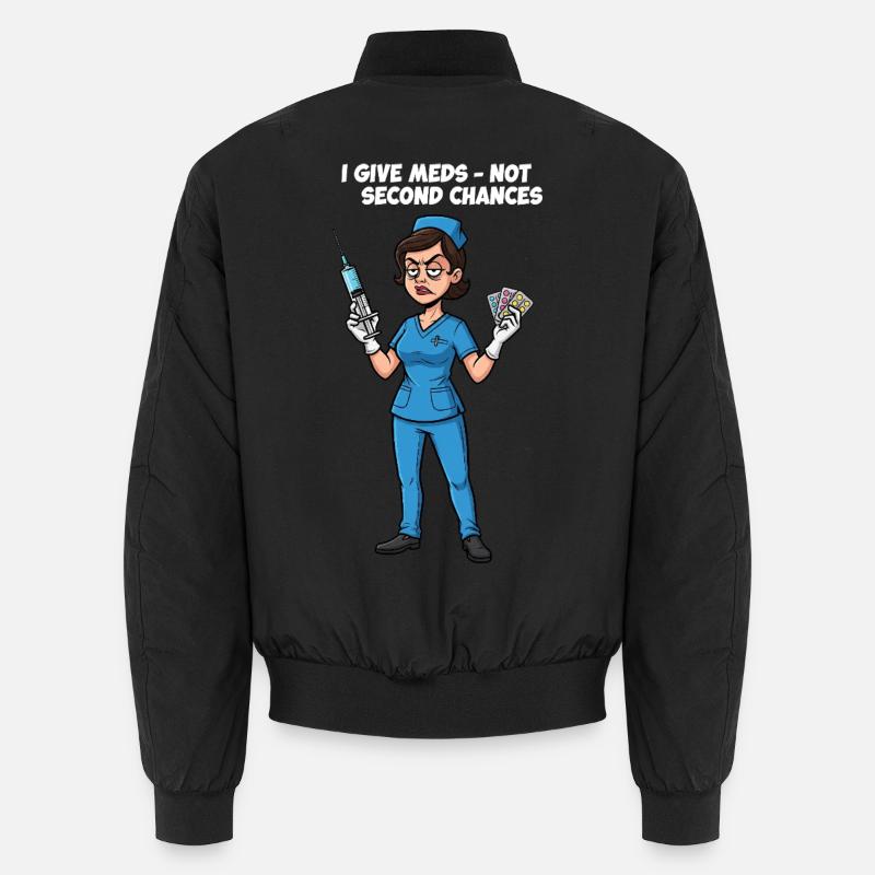 Krankenschwester Spruch Medizin Illustration Unisex Bomberjacke