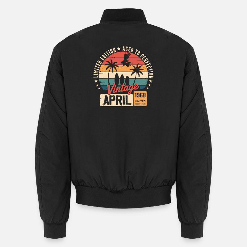 1968 April Birthday Legend April 1968 - Unisex Bomber Jacket - black