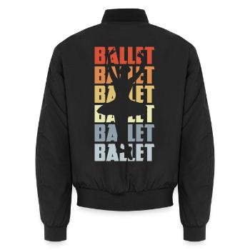 Vintage Ballet - Bomber unisexe - noir - Dos - AI Model Male 185 light (185cm)