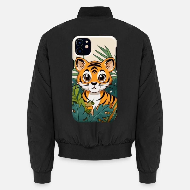 Tigerjunge im Dschungel Unisex Bomberjacke
