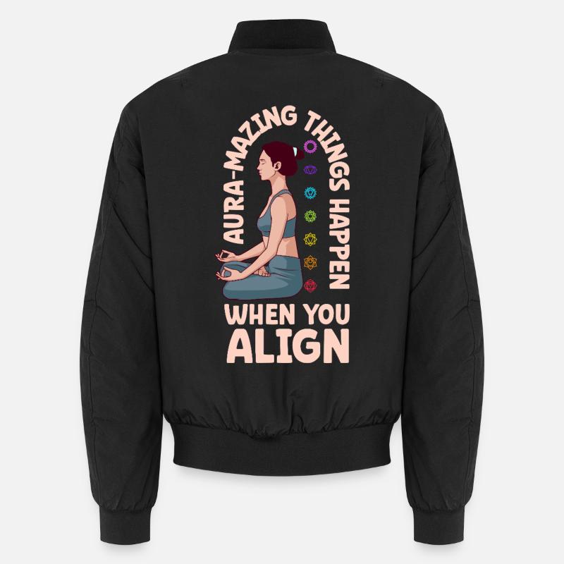 Aura Power - Chakra Alignment - Unisex Bomber Jacket - black