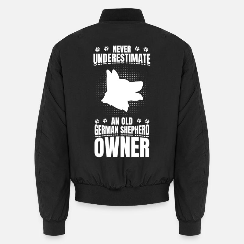 Alter Schäferhund Besitzer Unisex Bomberjacke
