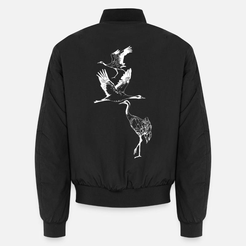 CRANES - Unisex Bomber Jacket - black