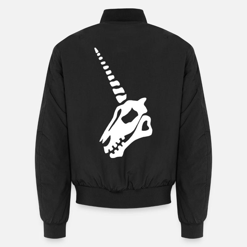 White Unicorn Skull Unisex Bomber Jacket