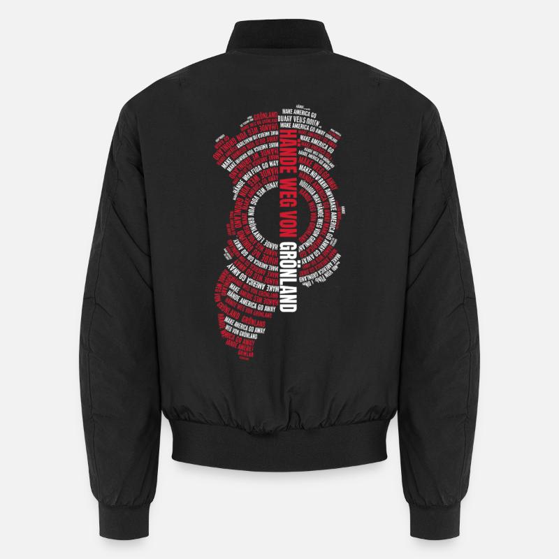 Hände Weg Von Grönland Statement - Unisex Bomberjacke - Schwarz