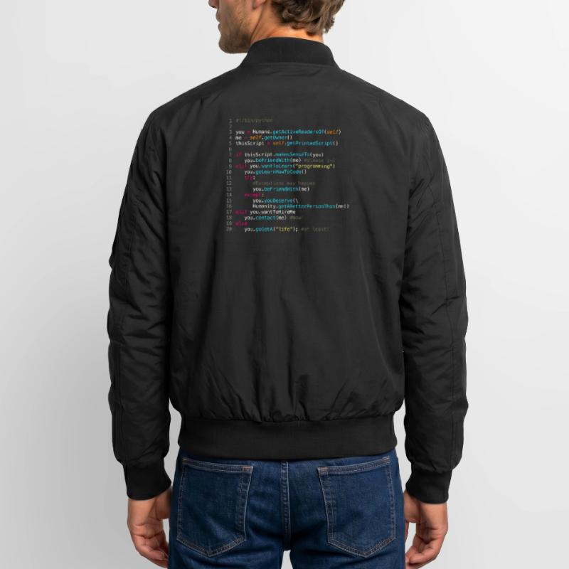 Sei mit Programmierern befreundet (in Python) Unisex Bomberjacke