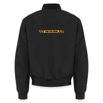 Time for Crime - Unisex Bomberjacke - Schwarz - Hinten - AI Model Male 185 light (185cm)