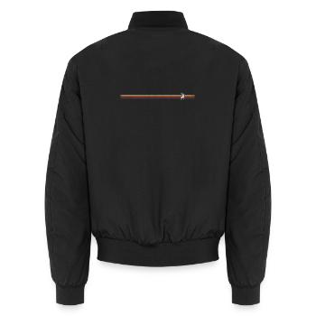 Renne nordique à rayures rétro - Bomber unisexe - noir - Dos - AI Model Male 185 light (185cm)