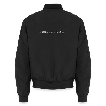 1995 Herzschlag - Unisex Bomberjacke - Schwarz - Hinten - AI Model Male 185 light (185cm)