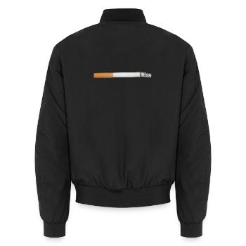 Cigarette Smoke Shade - Unisex Bomber Jacket - black - Back - AI Model Male 185 light (185cm)