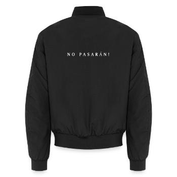 Antifaschistisches No Pasaran - Unisex Bomberjacke - Schwarz - Hinten - AI Model Male 185 light (185cm)