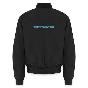 Trettachspitze - Unisex Bomber Jacket - black - Back - AI Model Male 185 light (185cm)