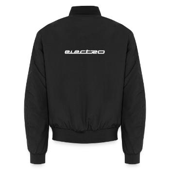 Elektro-Musik-Logo - Unisex Bomberjacke - Schwarz - Hinten - AI Model Male 185 light (185cm)