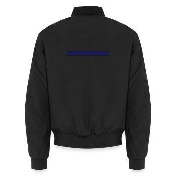 Line strokes icon - Unisex Bomber Jacket - black - Back - AI Model Male 185 light (185cm)