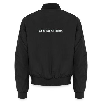 Kein Asphalt Kein Problem - Unisex Bomberjacke - Schwarz - Hinten - AI Model Male 185 light (185cm)
