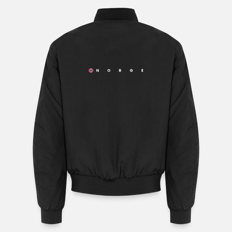 Norge flag - Unisex Bomber Jacket - black