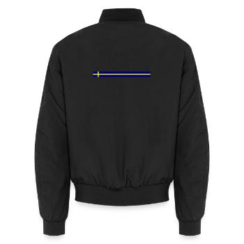 Schweden Flagge Symbol - Unisex Bomberjacke - Schwarz - Hinten - AI Model Male 185 light (185cm)