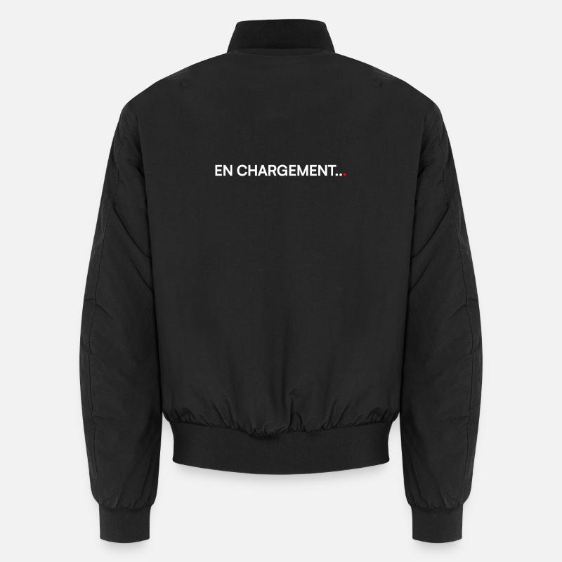 Loading, humor, tired, geeky - Unisex Bomber Jacket - black