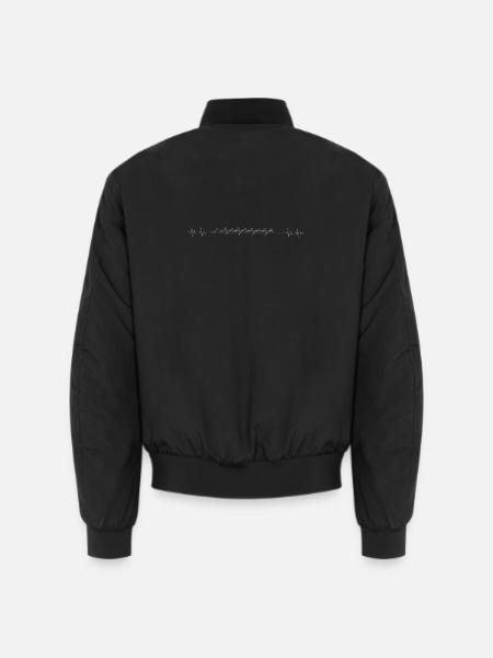 Heartbeat rowing - Unisex Bomber Jacket - black