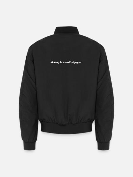 Montag Endgegner – Lustiger Spruch - Unisex Bomberjacke - Schwarz