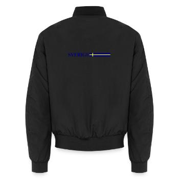 Drapeau Suédois de Sverige - Bomber unisexe - noir - Dos - AI Model Male 185 light (185cm)