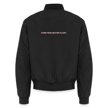 Étalez les sourires, pas la haine – Un design de mèmes sain - Bomber unisexe - noir - Dos - AI Model Male 185 light (185cm)