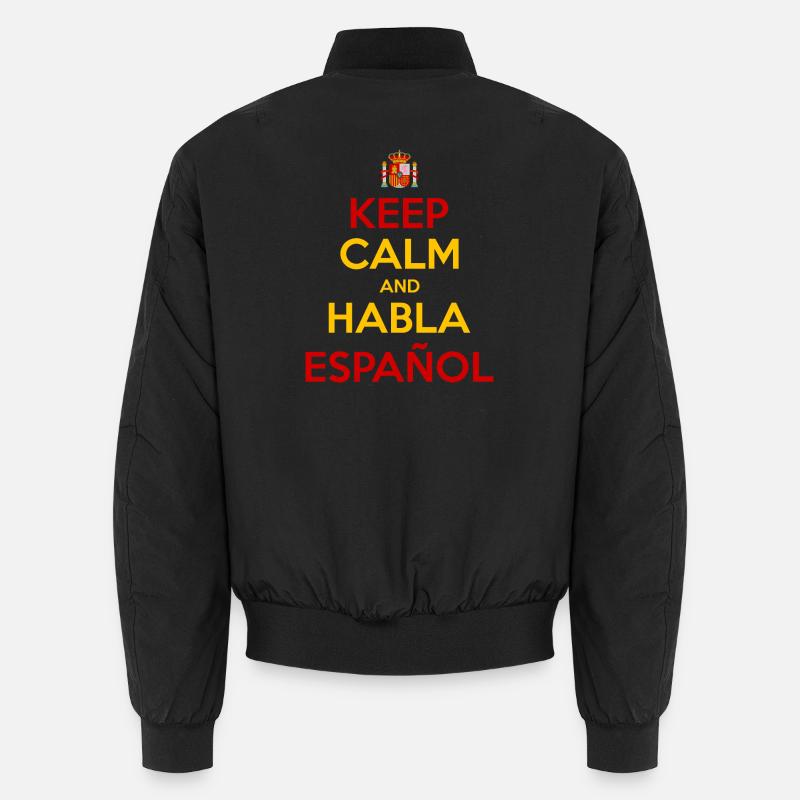 Keep Calm and Habla Español Bomber unisexe