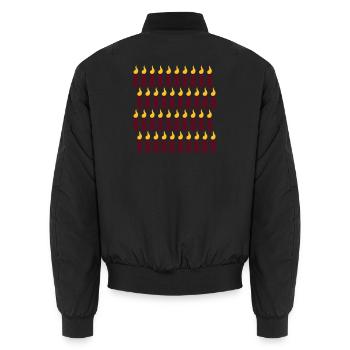 40.Geburtstag - Unisex Bomberjacke - Schwarz - Hinten - AI Model Male 185 light (185cm)