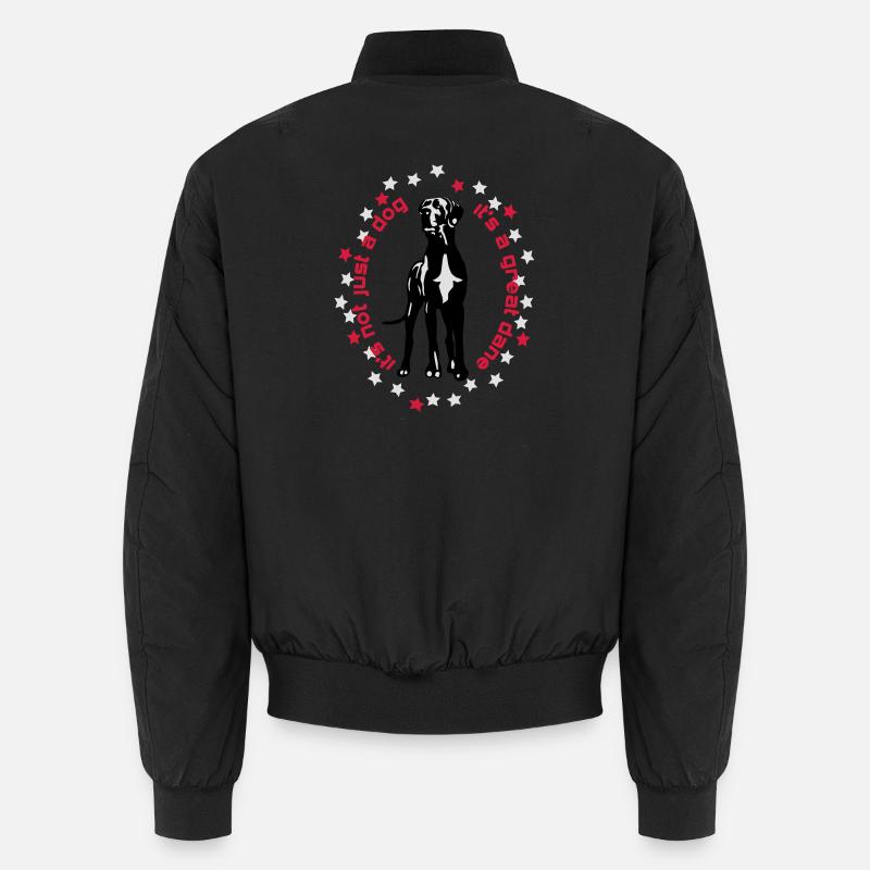 c'est un grand danois qui précède Great Dane Bomber unisexe