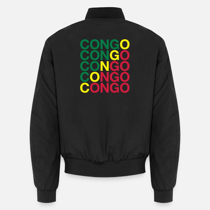 CONGO Flagge Kongo - Unisex Bomberjacke - Schwarz