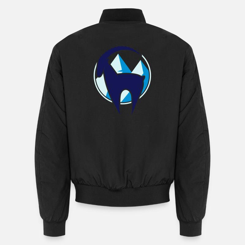 Capricorn and Mountains Button Unisex Bomber Jacket