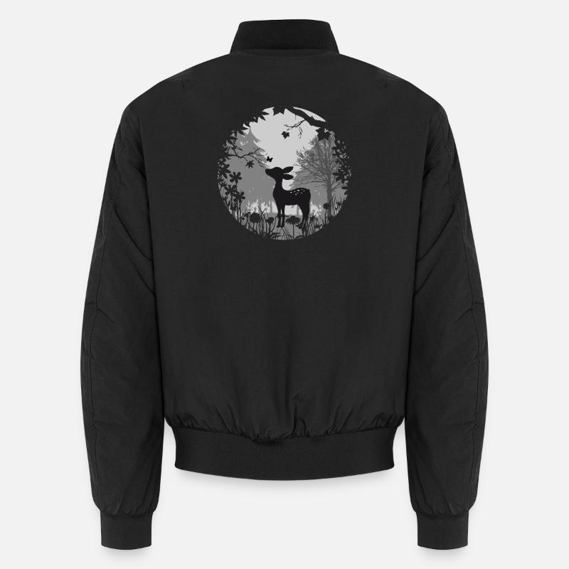 Rehkitz mit Schmetterling Unisex Bomberjacke