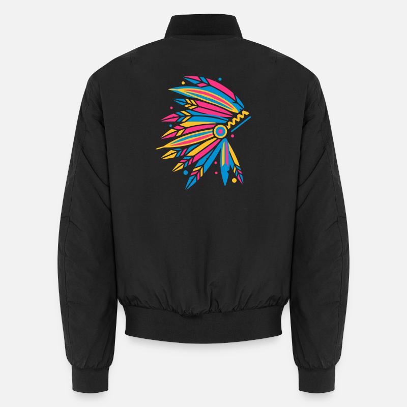 Kopfschmuck Häuptling Unisex Bomberjacke
