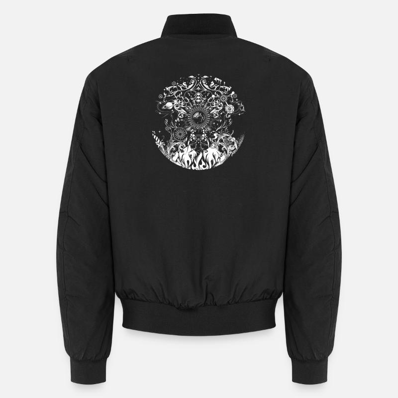Die vier Elemente - Unisex Bomberjacke - Schwarz